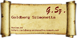 Goldberg Szimonetta névjegykártya